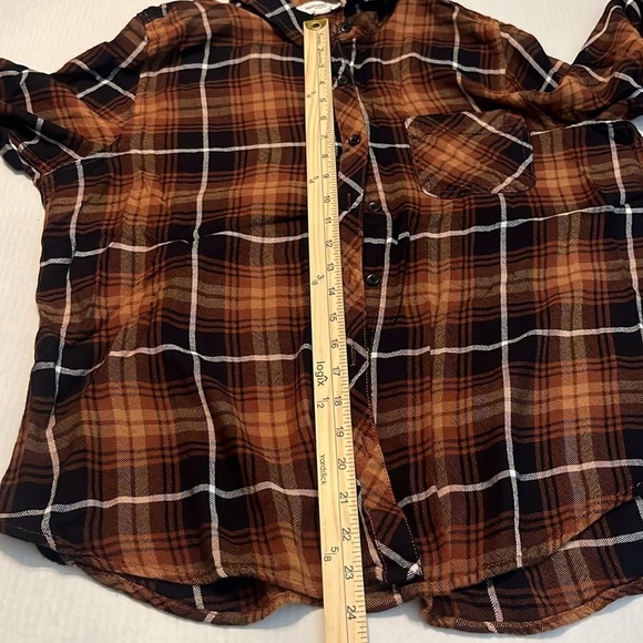 beachlunchlounge Elliot Shirt - Bon Bon Brown Black Plaid Size XL - Picture 7 of 12